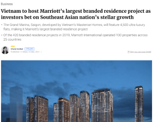 Media Coverage - The largest Marriott branded residences in the world on 07/04/2022
