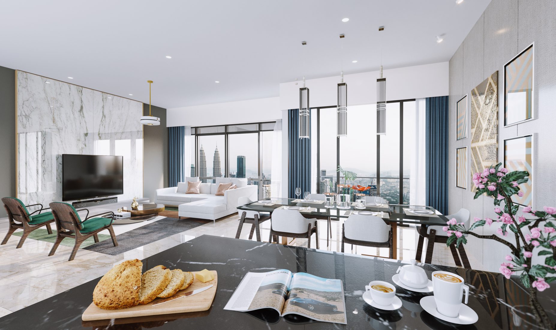 TRX Residences Living Dining Room