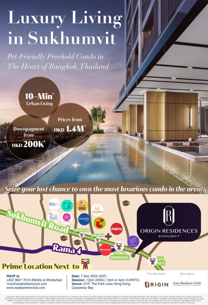 Luxurious Pet-Friendly High-Rise Condos in Bangkok, Thailand – Origin Residences Sukhumvit